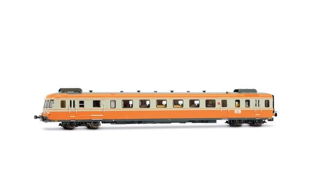 SNCF, diesel railcar RGP II, with motor unit + trailer in re-built version, orange/concrete grey livery, ep. IV, with sound decoder
