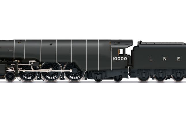 LNER, Class W1 'Hush Hush', 1935 (Double Blast Pipe), 4-6-4, 10000 - Era 3