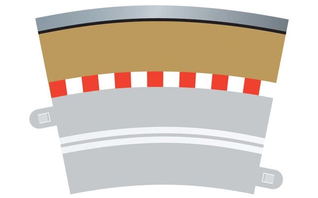 Single Lane Radius 3 Curve Outer Borders 22.5° x 4