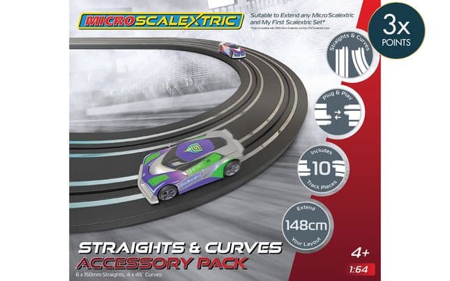 Micro Scalextric Straight &amp; Curves Accessory Pack