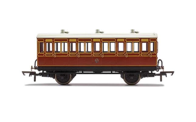LB&amp;SCR, 4 Wheel Coach, 3rd Class, Fitted Lights, 881 - Era 2