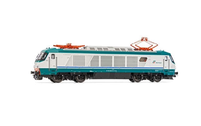 FS, electric locomotive E 402A, XMPR livery, with front electric couplers for the control coach doors, period VI, with DCC-decoder