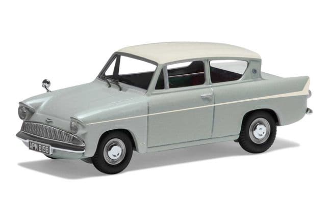 Ford Anglia 1200 Super, Platinum Grey and Ermine White