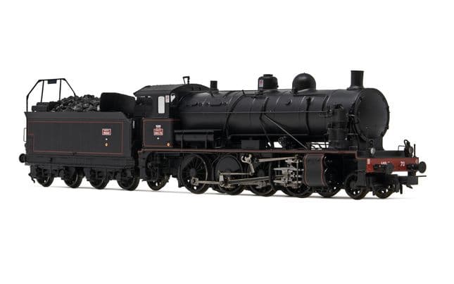 SNCF, locomotive à vapeur 140 C 70, avec tender 18 B 64, livrée noir, ép. III