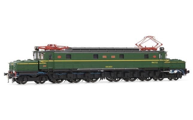 RENFE locomotora electrica 275.003, decoración verde/amarillo, ép. III, condecoder de sonido