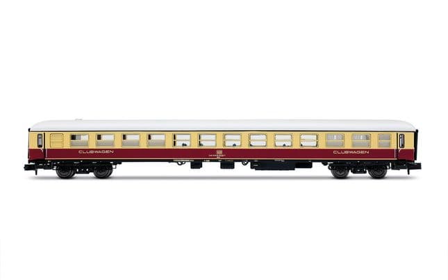 AKE, 3-tlg. Set „Rheingold", Set 1/2, bestehend aus 1 x Aussichtswagen ARDm + 1 x Clubwagen WGmh + 1 x Wagen Avmz, Ep. VI