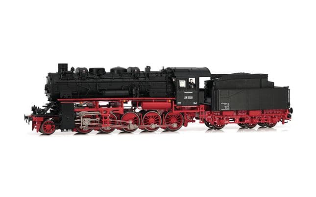 DR, steam locomotive 58 1228, 4-dome boiler, 2 headlights, period III