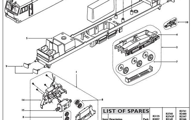 Class 92 Dummy Unit Wheel Set (R3057)