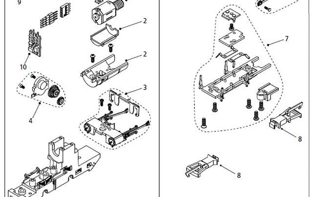 Peckett W4 Locomotive Loco chassis bottom + Pick ups