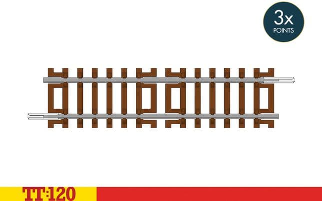 Binario rettilineo, metà lunghezza 83mm