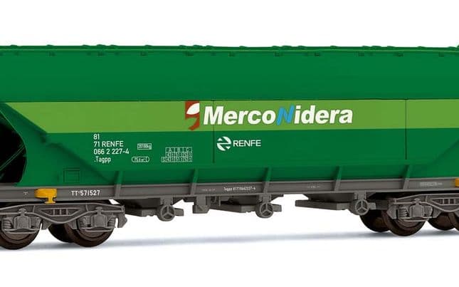 RENFE, Schwenkdachwagen TT5, grüne "MercoNidera"-Lackierung, Ep. V