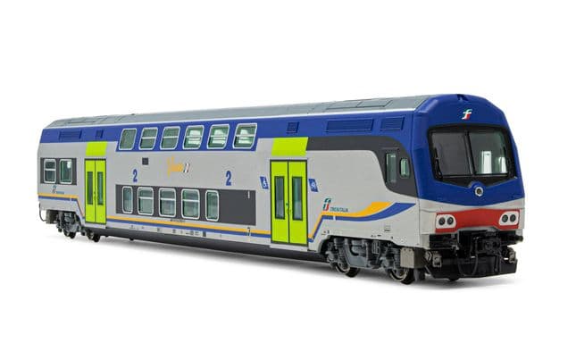 FS Trenitalia, 3-unit set of Vivalto coaches, DPR livery, including 1 x driver's cab and 2 x intermediate coaches, period VI