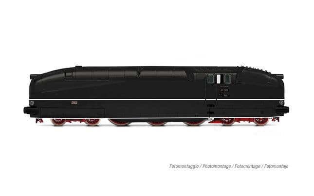 DB, high-speed steam locomotive 61 001, black with stripes, ep. III, with sound decoder