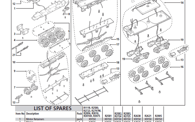Valve gear &amp; coupling rods, Class N15 Valve Gear Set Assembly