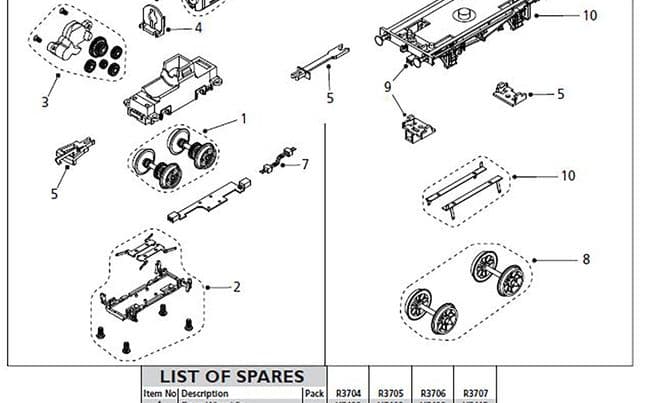 12.6mm Spoked Wheels (Pack 10)