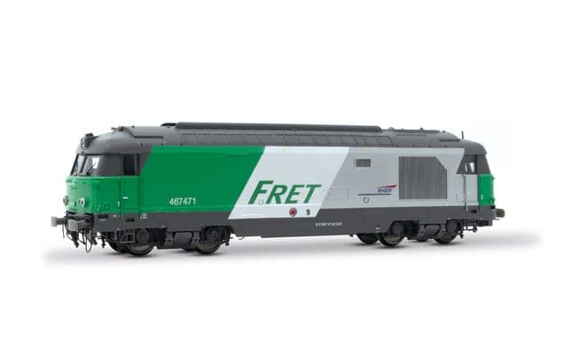 SNCF, locomotive diesel BB 467471 à parois latérales lisses, livrée « FRET », ép. VI