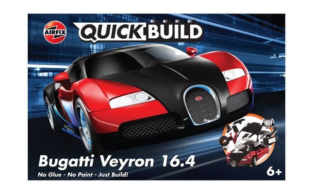 QUICKBUILD Bugatti 16.4 Veyron black/red