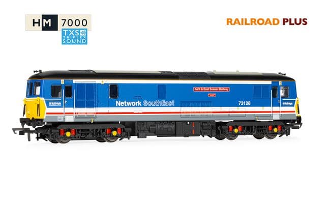 RailRoad Plus: GBRf Network South East - Class 73 - 73128 'Kent &amp; East Sussex Railway' (DCC Sound Fitted)