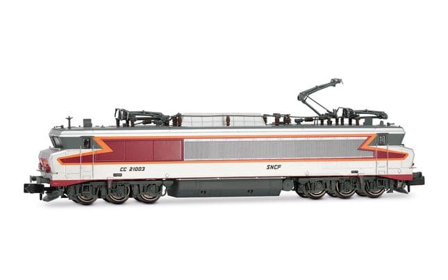 SNCF, elektrische Mehrsystemlokomotive CC 21003, silberne Farbgebung, Ep. IV