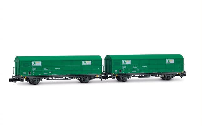 RENFE, 2-tlg. Set JPD-Wagen „TEM", grüne Farbgebung, Ep. V