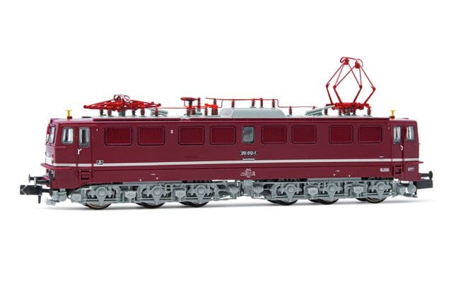 DR, Elektrolokomotive BR 251, in roter Lackierung mit schmalem Zierstreifen, Ep. IV, mit DCC-Decoder