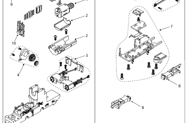 Peckett W4 Locomotive Loco chassis bottom + Pick ups
