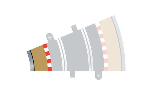 Radius 2 Curve Inner Borders 22.5¬∞ x 4