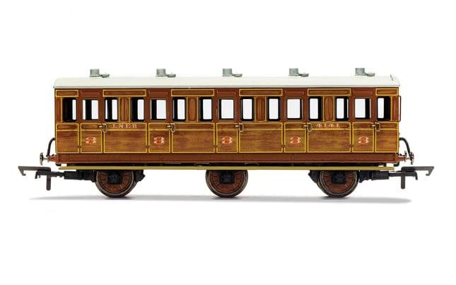 LNER, 6 Wheel Coach, 3rd Class, Fitted Lights, 4141 - Era 3