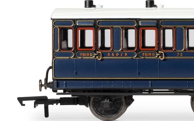 S&amp;DJR, 6 Wheel Coach, 3rd Class, 72 - Era 2