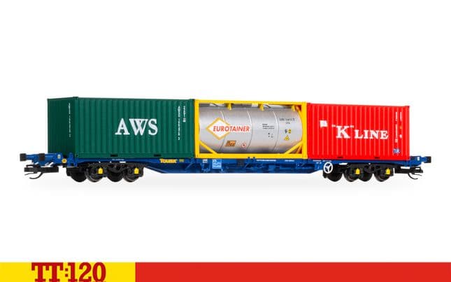 Touax KFA Container Wagon with 3x20 Containers