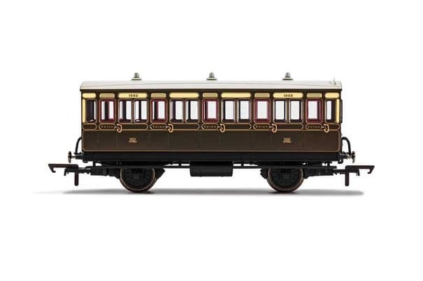 GWR 4 Wheel Coach 3rd Class Fitted Lights 1882 Era 2 3