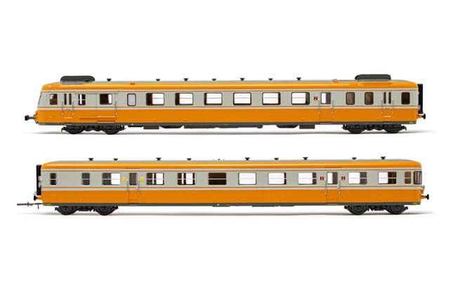 SNCF, autorail à 2 voitures RGP2 classe X2700, livrée orange/gris, ép. IV