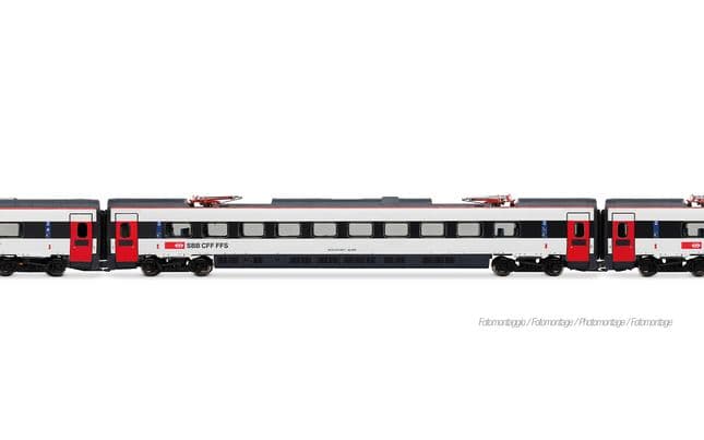 SBB, 4-tlg. Grundset des Hochgeschwindigkeitszug ETR 610, 1. Serie, ICN-Farbgebung mit roten Türen
