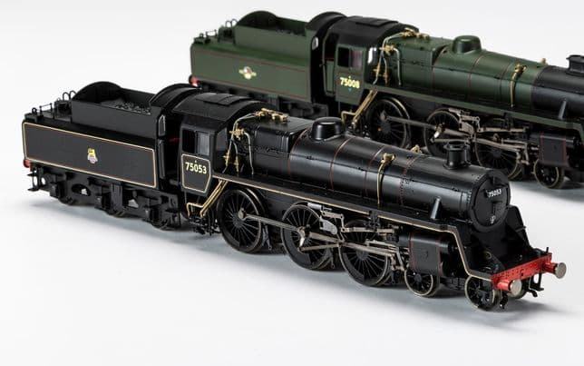 A model of a Standard class 4MT locomotive in OO scale Stock Photo