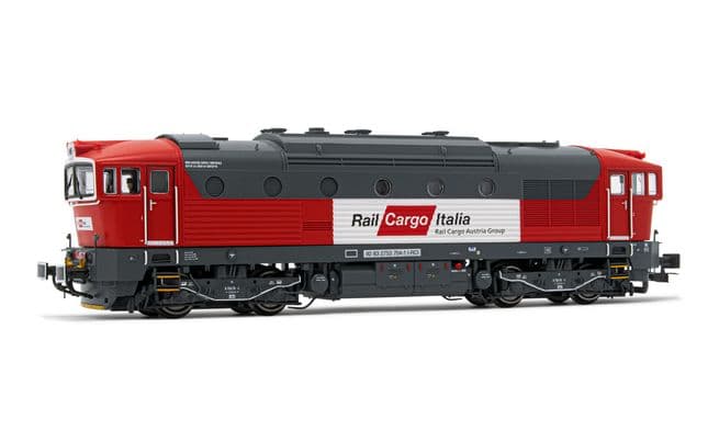 Rail Cargo Italia, diesel locomotive D.753.7, red/light grey livery, period V-VI, with DCC-sounddecoder