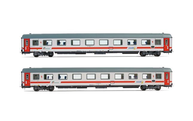 FS, set of 2 coaches Gran Confort '85  "Progetto 901", InterCity Giorno livery, period VI