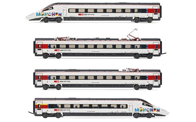 SBB, 4-tlg. Set elektrischer Triebzug RABe 503 018 "Astoro", "ECE 190 München – Zürich", Ep. VI