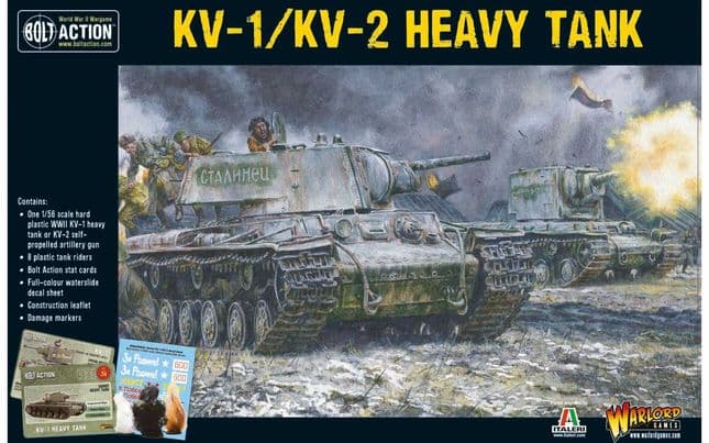 Soviet KV1/2 Heavy Tank 1:56 WWII Military Wargaming Plastic Model Kit