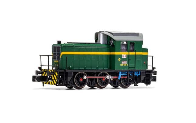 RENFE, Diesel-Rangierlokomotive 303-035-0, in grün/gelber Lackierung, Ep. IV