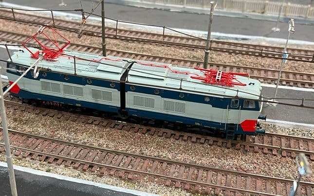 FS, 6-axle electric locomotive E.656 023, 1st series, original state, 50th anniversary delivery of 1st unit (1975), ep. IV