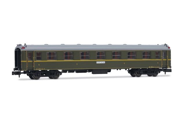 CIWL, 3-tlg. Zugset „Sud-Express", Set 1/2, bestehend aus 1 x DD3 + 1 x AA 5000 in Grün mit Faltenbälgen + 1 x WL, Ep. III-IV