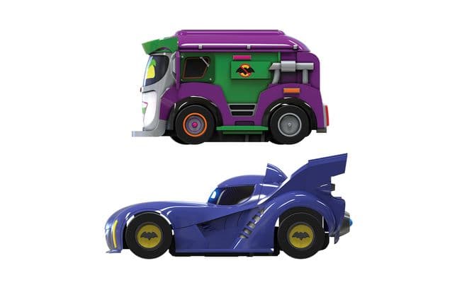 Micro Scalextric Batwheels Bam vs Joker Race Set