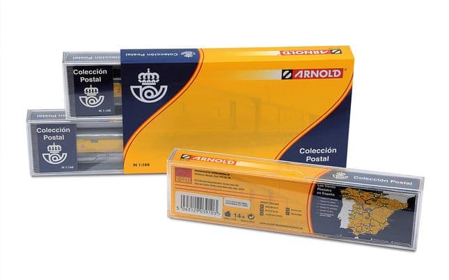 RENFE, Postwagen DGCT-7, olivgrüne Farbgebung mit großen Buchstaben und Markierungen, Ep. III-IV