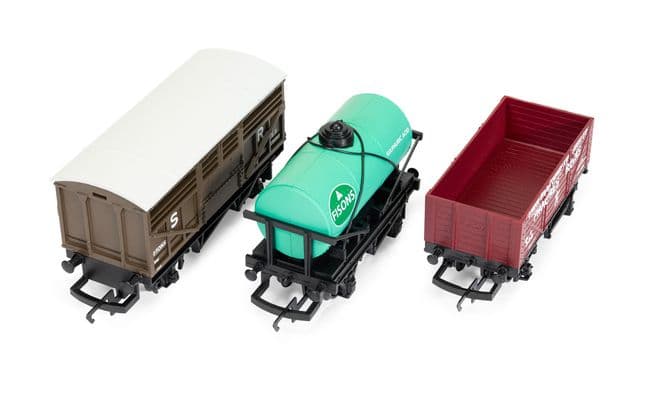 RailRoad: 12T, Plank &amp; Cattle Wagon - Triple Pack