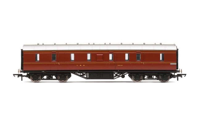 LMS, Period III 50’ Gangwayed Passenger Brake, 31010 - Era 3