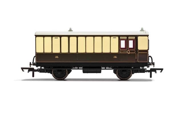 GWR, 4 Wheel Coach, Passenger Brake, 1411 – Era 2