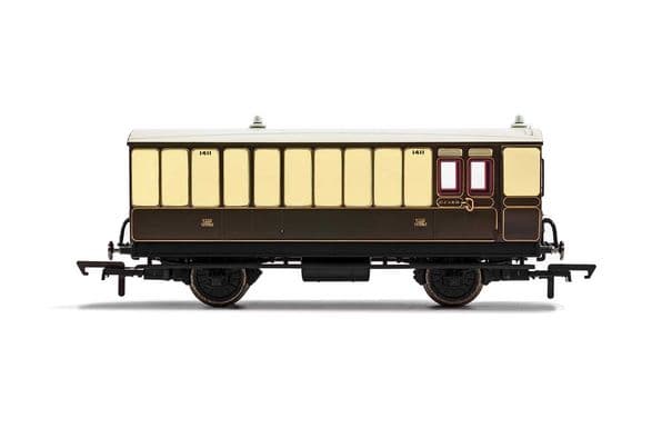 GWR 4 Wheel Coach Passenger Brake 1411 – Era 2