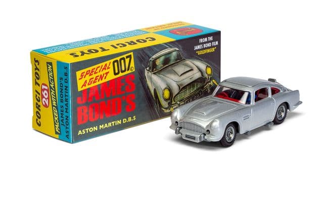 Corgi Toys 261 - Original James Bond Aston Martin DB5 (Reissue, Silver)