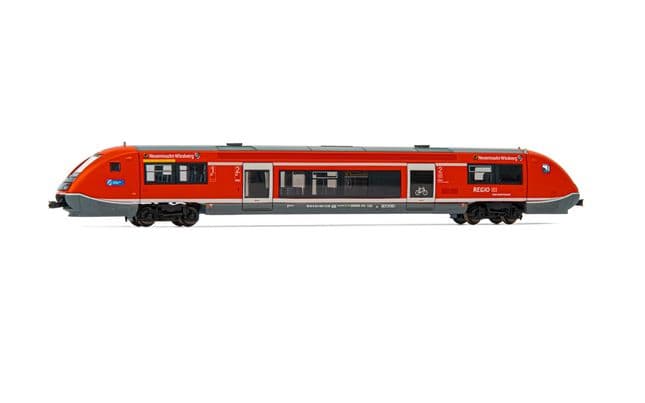 DB AG, Dieseltriebwagen Baureihe 641 in roter Lackierung, “Neuenmark-Wirsberg”, 641 029-3, Ep. VI