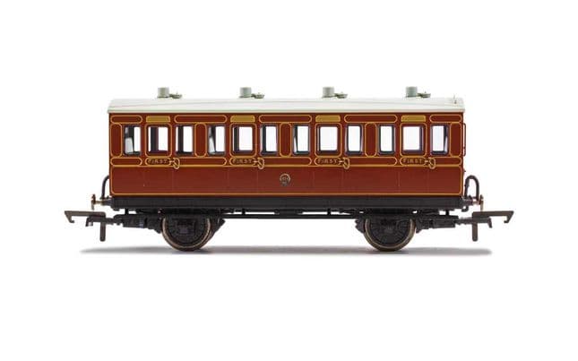 LB&amp;SCR, 4 Wheel Coach, 1st Class, Fitted Lights, 474 - Era 2